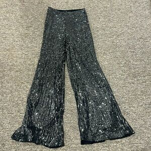 Altars State black sequined flare pants! So cute. Size M.